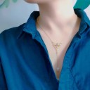 Ladies' Necklace with Pearl D851 4