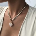 Ladies' Necklace with Pearl Heart D294 3