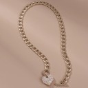 Ladies' Necklace with Pearl Heart D294 4