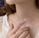Ladies' Necklace with Rainbow Zircon 2