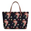 Ladies' Neoprene Bag with Nurse Print 39 x 29 x 11.5 cm Spacious Bag with Brown Handles Gift for Nurses 2
