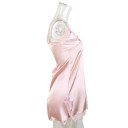 Ladies' Nightdress with Lace and Slit Elegant Plain Nightdress with V-Neck Lightweight Polyester Delicate Nightwear Various Colours 17