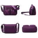 Ladies' Nylon Crossbody Bag with Shoulder Strap More Zip Pockets at the Front and Back Adjustable Strap 27 x 10 x 20 cm For Every Day 7