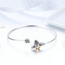 Ladies' Open Bangle with Bee 3