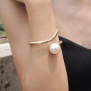 Ladies Open Bangle with Pearl H552 6