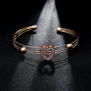 Ladies' Open Bracelet with Heart 2