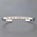 Ladies' Open Bracelet with Inscription H386 5