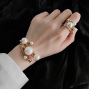 Ladies' Open Bracelet with Pearls H640 6