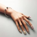 Ladies' Open Bracelet with Skulls 3