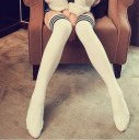 Ladies' Over-the-Knee Socks with Stripes 9