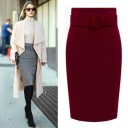Ladies' Pencil Skirt with Belt 3