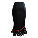 Ladies' Pencil Skirt with Ruffle and Bow 3