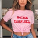 Ladies' Pink Printed T-shirt 2