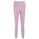 Ladies' Pink Trousers with Buttons 1