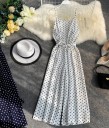 Ladies' Polka Dot Jumpsuit with Waist Tie 1