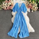 Ladies' Polka Dot Short Sleeve Jumpsuit 6