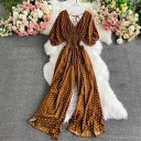 Ladies' Polka Dot Short Sleeve Jumpsuit 4