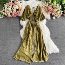 Ladies' Polka Dot Short Sleeve Jumpsuit 13