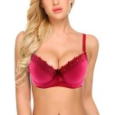 Ladies' Push-up Bra with Flowers 10