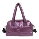 Ladies' Quilted Handbag for Hand or Shoulder 38 x 25 x 12 cm Glossy Puffy Appearance Spacious Shape Padded Handles Wide Strap 2