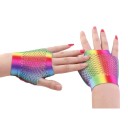 Ladies' Rainbow Fishnet Gloves 5