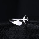 Ladies' Ring with Airplane D1738 3