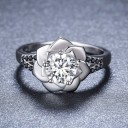 Ladies' Ring with Flower D1440 4