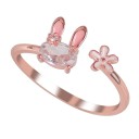 Ladies' Ring with Rabbit D2467 3