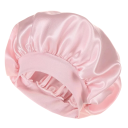 Ladies' Satin Shower Cap with Wide Brim, Silk, Satin, Universal Size 8