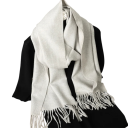 Ladies' Scarf 33x180 cm Plain Soft Scarf with Fringed Ends Lightweight Warm Accessory Made of Polyester Elegant Scarf for Autumn and Winter 50