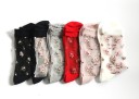 Ladies' Sheer Socks with Flowers 6