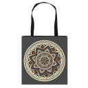 Ladies' shopping bag with colourful mandala and ornament print Polyester bag with two black handles Size 34.5 x 33.5 cm 15