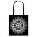 Ladies' shopping bag with colourful mandala and ornament print Polyester bag with two black handles Size 34.5 x 33.5 cm 16