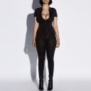 Ladies' Short Sleeve Sports Jumpsuit 2