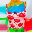 Ladies' Short Top with Cherries A1275 2