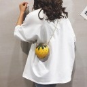Ladies' shoulder bag 13 x 12 x 7 cm in the shape of a strawberry with green leaves Small bag decorated with metal studs with fastening 5