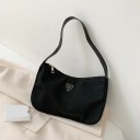 Ladies' Shoulder Bag with Short Strap Rounded Shape Zip Closure Nylon with Polyester Dimensions 26 x 18 x 8 cm Simple Design 2