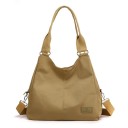 Ladies' shoulder bag with two handles and a wide detachable strap Spacious bag for everyday use made of nylon and polyester 38 x 34 x 14 cm 3