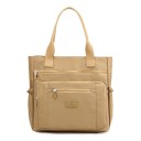 Ladies' shoulder bag with two handles and zip pockets Spacious handbag made of nylon and polyester with side pockets 36 x 36 x 15 cm 2