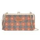 Ladies' Shoulder Wallet with Chain Frame Closure and Zip Card Slots PU Leather Wallet with Pattern Dimensions 20 x 11 x 5 cm 10