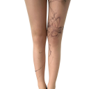 Ladies' Skin Tone Transparent Tights with Butterfly Print Elegant Thin Tights Stylish Stockings for Spring Summer Social Wear 2