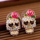 Ladies Skull Drop Earrings G1344 2