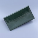 Ladies' Slim Wallet Made of Genuine Leather with a Flap Elegant Clutch Shape Glossy Surface Flat Profile Dimensions 19 x 10 x 1 cm 5
