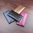 Ladies' Slim Wallet Made of Genuine Leather with a Flap Elegant Clutch Shape Glossy Surface Flat Profile Dimensions 19 x 10 x 1 cm 9