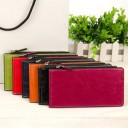 Ladies' Slim Wallet Made of PU Leather Long Format Zip Pocket Card Slots Snap Fastening Dimensions 19 x 10.5 x 1 cm 8