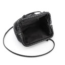Ladies' small bag with a gathered shape and woven pattern Clutch for hand or crossbody Artificial leather PU Chain or thin strap 28 x 14 x 10 9