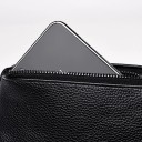 Ladies' small rectangular crossbody bag Genuine leather with a grainy surface Strap with carabiners Zip fastening 17 x 10 x 5 cm 6