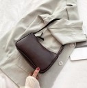 Ladies' Small Shoulder Bag Made of PU Leather Rounded Shape with Short Handle Zip Fastening Dimensions 22 x 14 x 8 cm Suitable for City 2