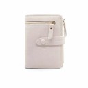 Ladies' Small Vertical Wallet Made of Synthetic Leather Snap Fastening with a Strap Front Zip Pocket Side Zip Size 14 x 10 x 2.5 cm 1