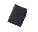 Ladies' Small Wallet 12 x 2 x 12 cm Artificial Leather with Suede Finish Side Zip Pocket Card Slots and Document Window 1